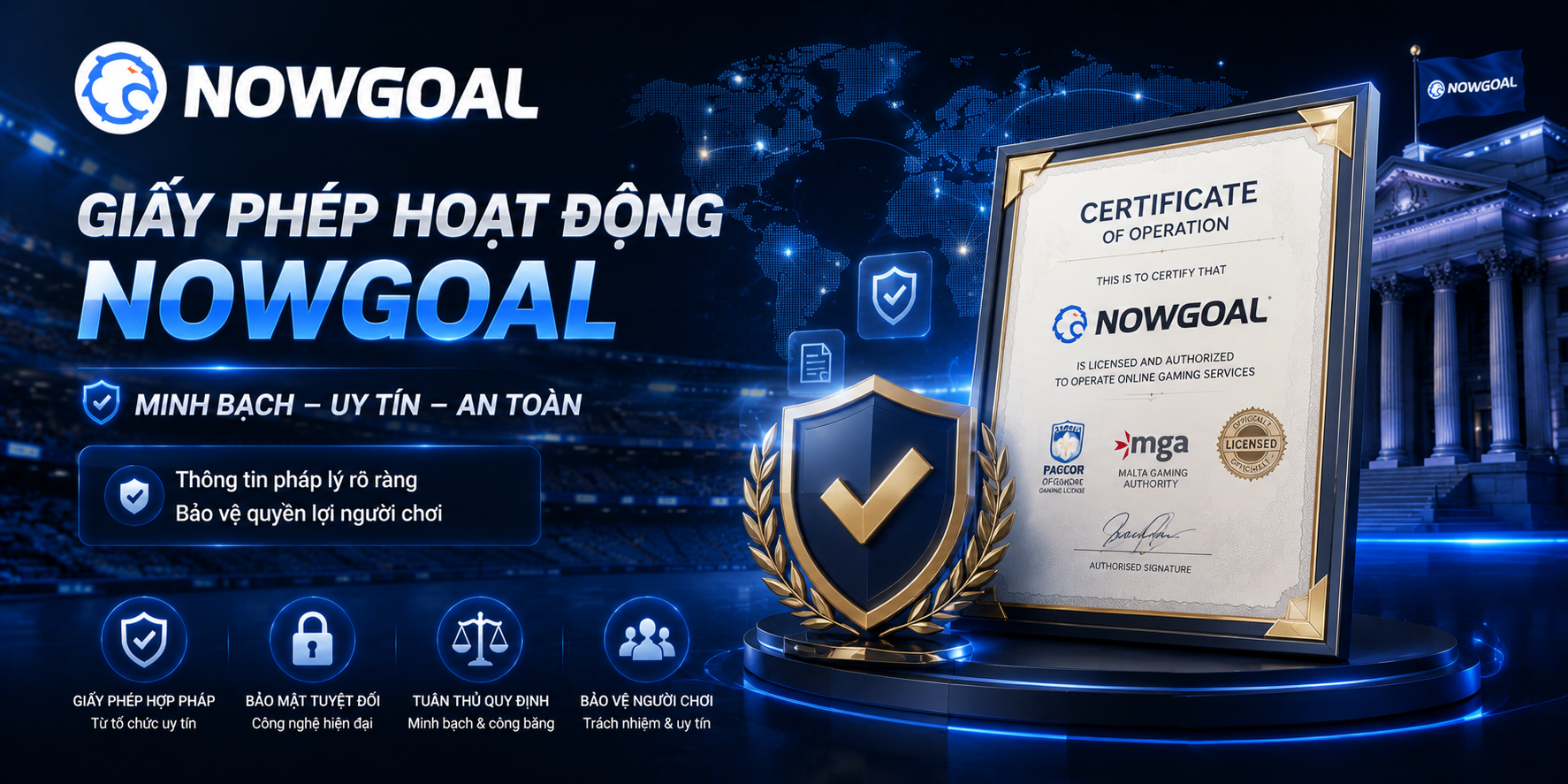 Giấy phép hoạt động NOWGOAL